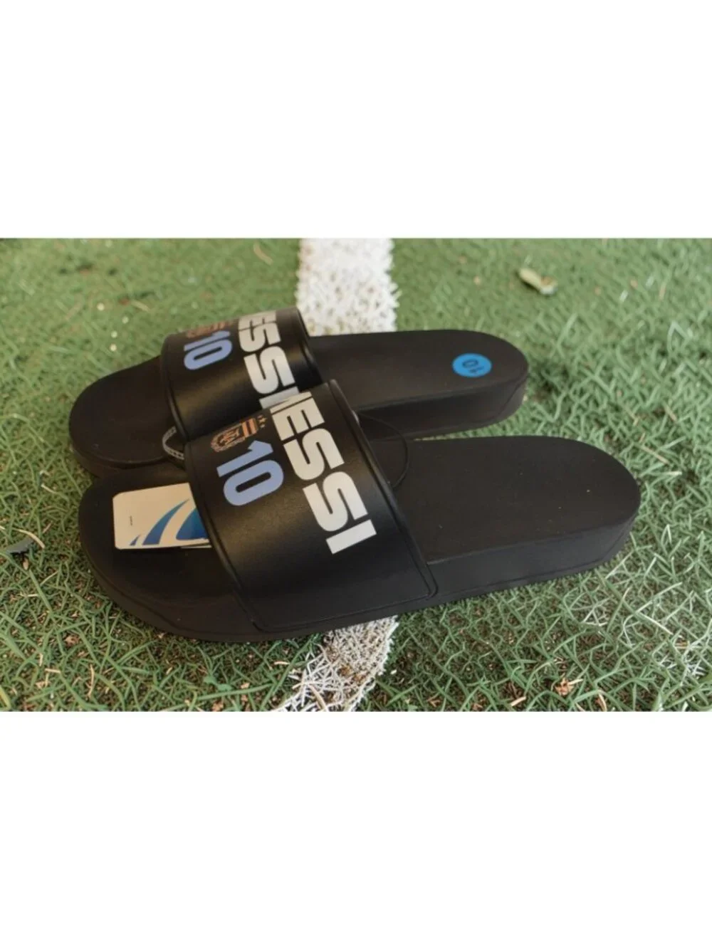 Official AFA Argentina Lionel Messi #10 Slides Sandals Size 10 Black NWOT